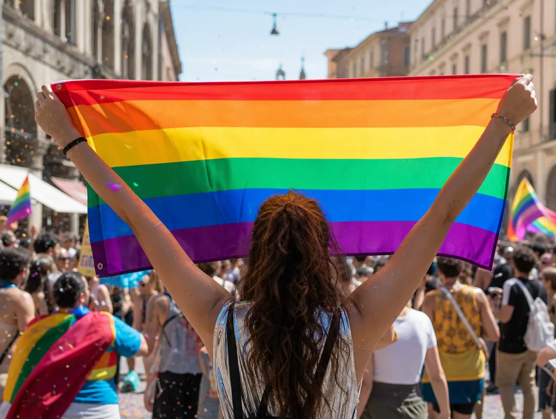 Bandiera arcobaleno PeaceCom al Pride